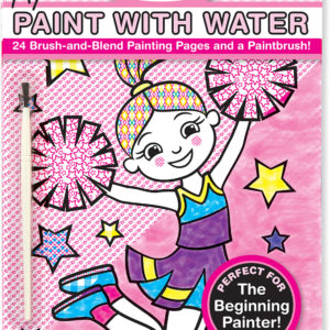 My First Paint With Water Kids' Art Pad With Paintbrush - Cheerleaders, Flowers, Fairies, and More