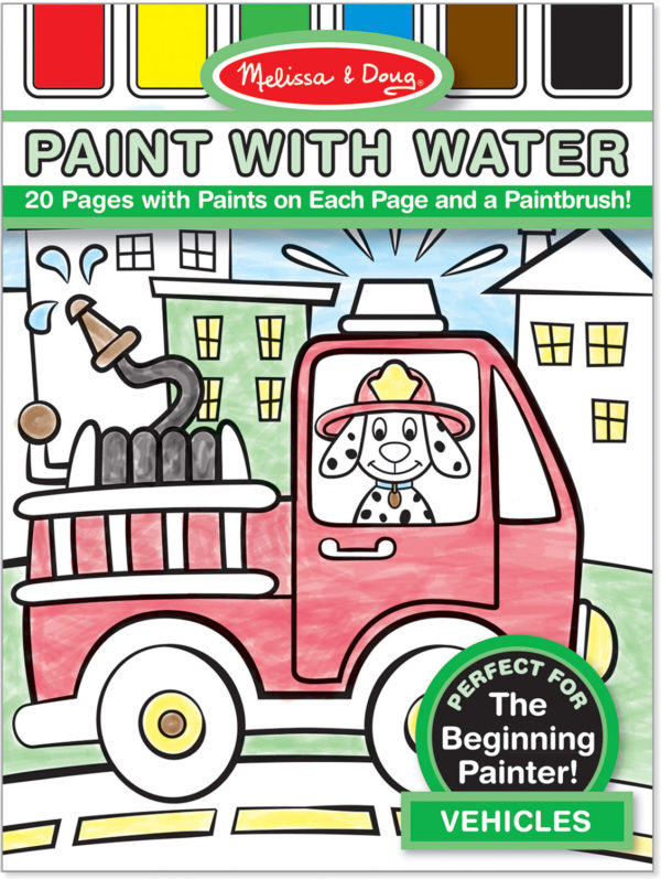 Vehicles Paint with Water Kids' Art Pad