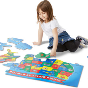 U.S.A. (United States) Map Floor Puzzle - 51 Pieces
