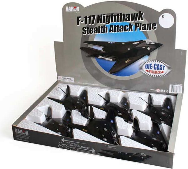 F-117 Die-Cast Pullback 6 Plane Asst In Counter Display