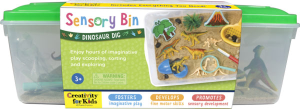 Sensory Bin Dinosaur Dig