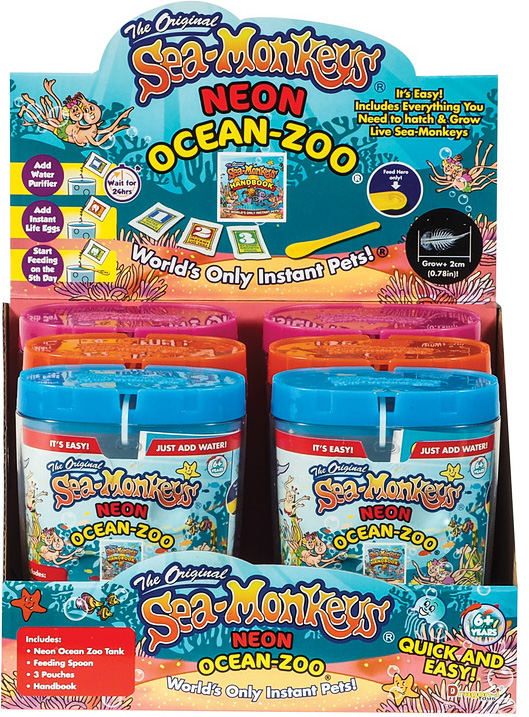 Sea Monkeys Neon Ocean Zoo Aquarium Amazing Live Habitat Science Toys Kid Toys 
