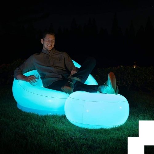 Air Candy Illuminated Inflatable Ottoman