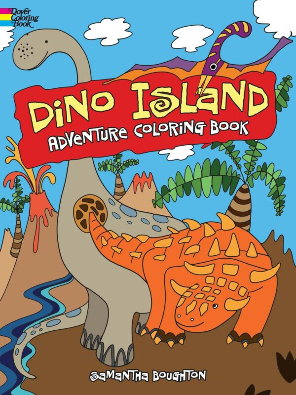 Dino Island Adventure Coloring Book