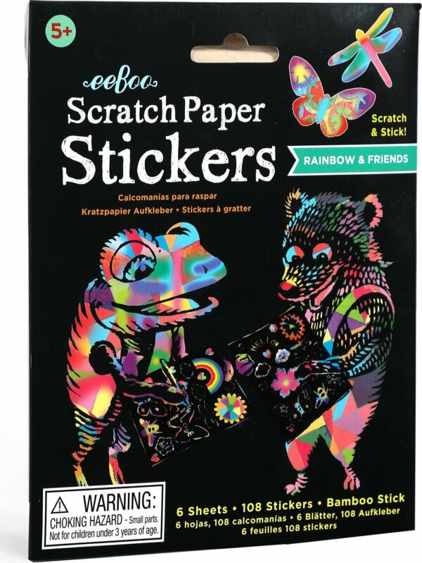 Rainbows And Friends Scratch Paper Stickers