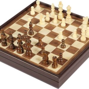 Cardinal Legacy Deluxe Wooden Chess Checkers
