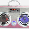 Bluetooth FM Radio W LED Speakers Rainbow Bling Boombox