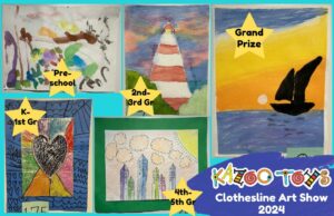 Collage of 2024 Art Show Grand Prize and Age Group Winners