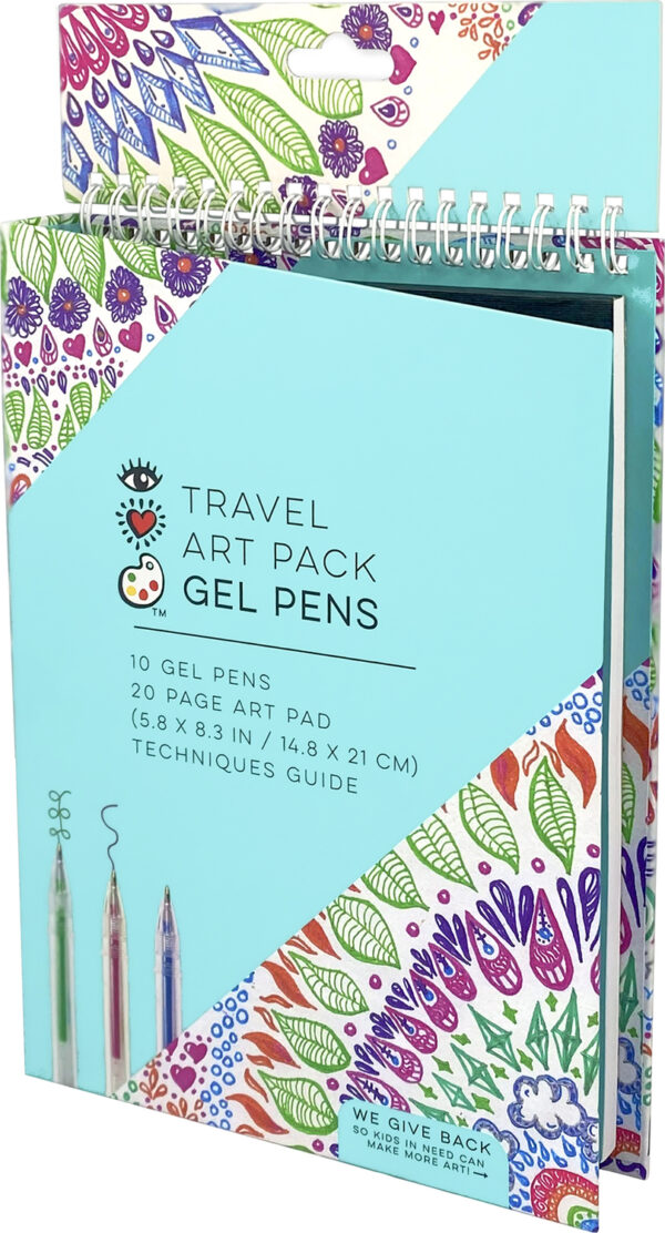 iHeart Art Travel Art Pack Gel Pens All In 1 Paper Pad Drawing Set