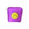 Small Purple Smiley Face Cosmetics Bag