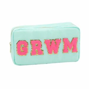 Teal GRWM Cosmetics Bag