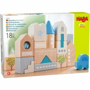 HABA 18pc Wooden Building Blocks