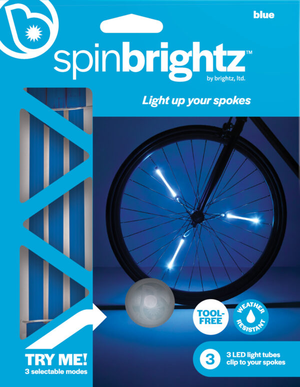 Spinbrightz Blue Led Bicycle Spoke Light Tubes