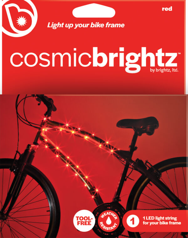 Cosmicbrightz Red Led Bicycle Frame Light