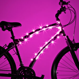Cosmicbrightz Pink Led Bicycle Frame Light