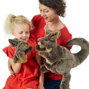 Kangaroo with Joey Hand Puppet