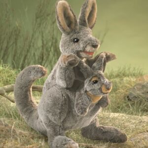 Kangaroo with Joey Hand Puppet