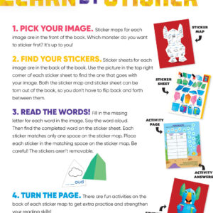 Learn by Sticker: Beginning Phonics: Use Phonics to Create 10 Friendly Monsters!