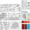 Scenic Hues D.I.Y. Watercolor Art Kit - Ocean Paradise (17 PC Set)