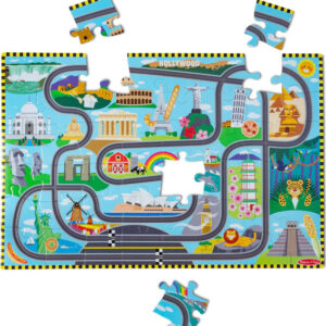 Race Track Floor Puzzle & Play Set