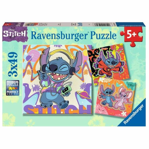 Stitch 3x49pc Puzzles