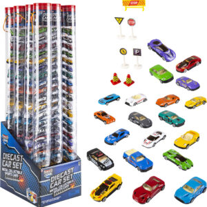 Die-cast Car Tube Set 1:64 Scale