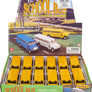 5" Die-cast Pull Back School Bus
