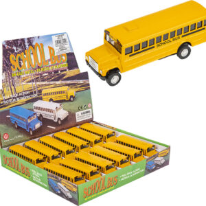 5" Die-cast Pull Back School Bus