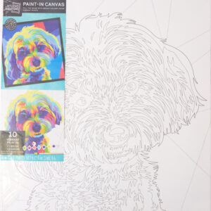 Pop Art Dog Stretched Canvas Paint Kit (20"x 20")