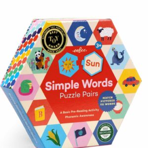 Simple Words Hexagon Puzzle Pairs