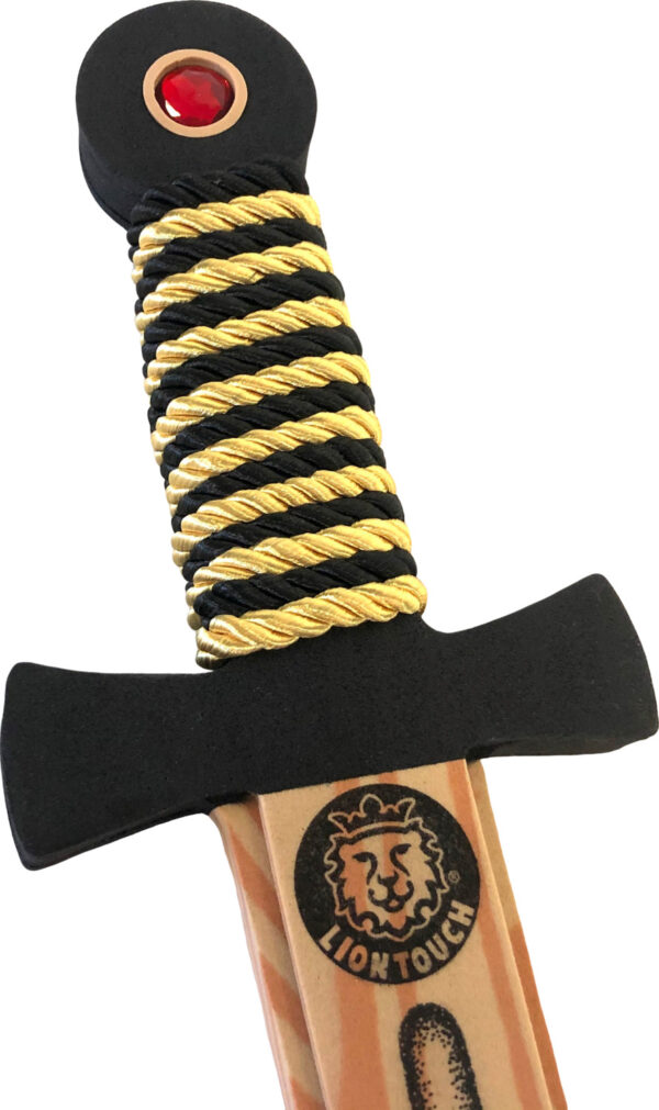 Liontouch Pretend-Play WoodyLion Sword - Medium Black and Gold