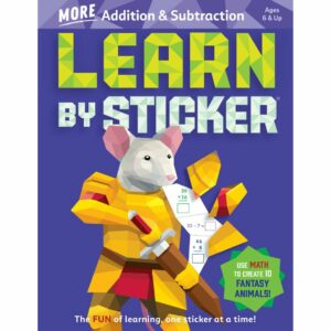 Learn by Sticker More Addition and Subtraction Fantasy Creatures