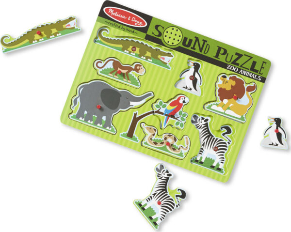 Zoo Animals Sound Puzzle - 8 Pieces