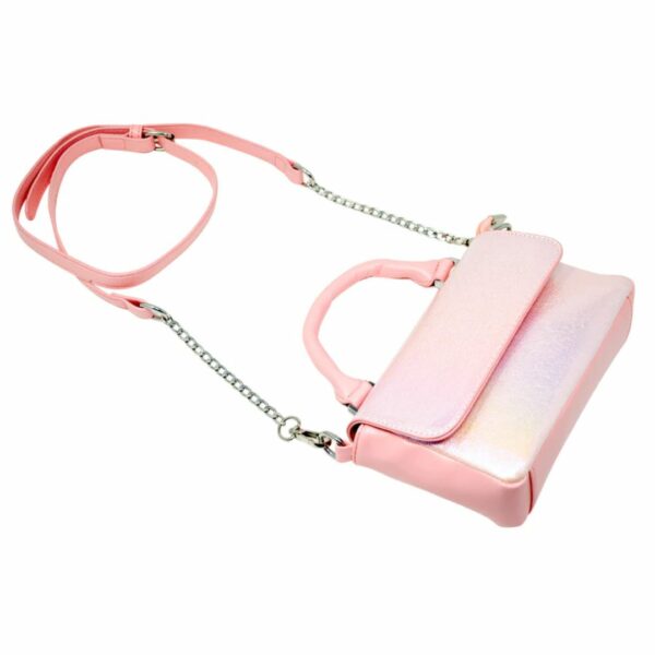 Shiny Baguette Pink Daisy Purse