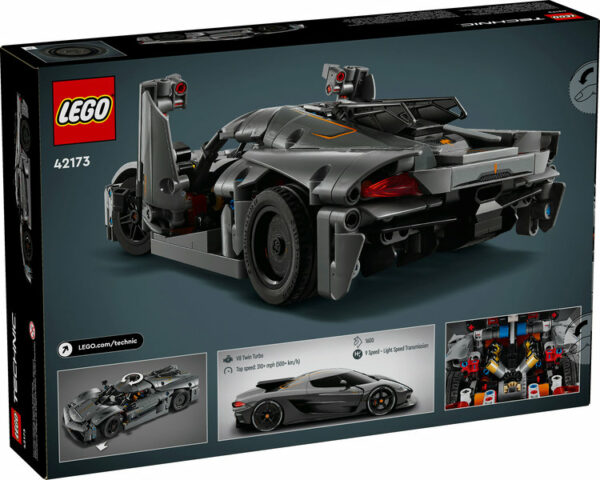 LEGO Technic Koenigsegg Jesko Absolut Gray Hypercar 42173