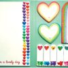 Side Notes Sticky Notes Tab Sets - Rainbow Hearts