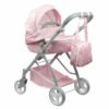 Folding Doll Pram Stroller Pink