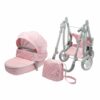 Folding Doll Pram Stroller Pink