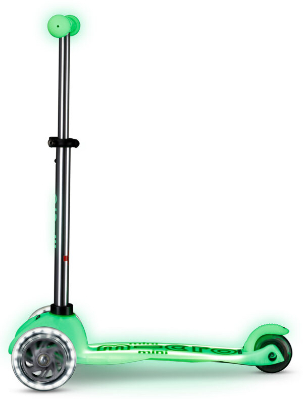 Micro Mini Deluxe Glow LED Plus Scooter - Icy Lime