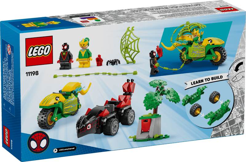 Lego Marvel 11198 Spin and Electro Dinosaur Vehicle Chase