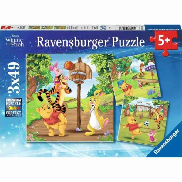 Winnie the Pooh Sports Day 3x49pc Puzzles