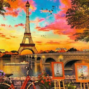 Jigsaw Puzzle Evening in Paris - 500 Pieces Puzzle
