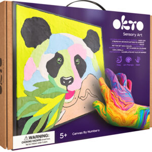 OKTO Sensory Art Coloring with Clay Set by Numbers - Panda