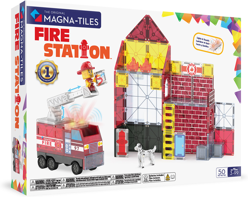 Magna-Tiles Fire Station 50 Piece Set