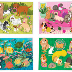 Four Puzzles to Grow On - Playful Pets