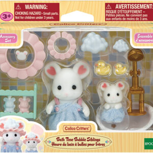 Calico Critters Bath Time Bubble Siblings