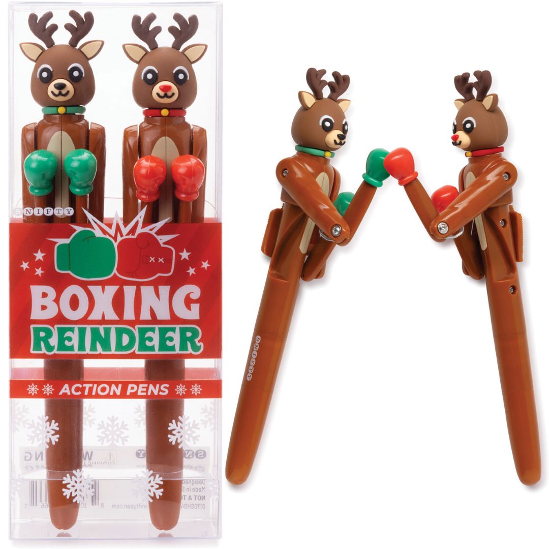 Boxing Reindeer Action Pens