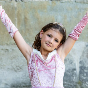 Velvety Soft Sleeping Sweetheart Princess Gown with Arm Warmers (Size 3-4)