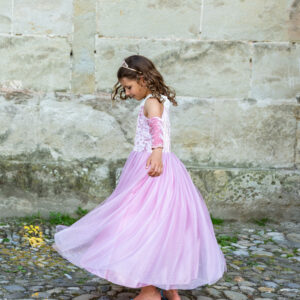 Velvety Soft Sleeping Sweetheart Princess Gown with Arm Warmers (Size 3-4)