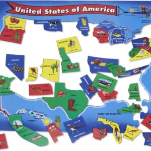 U.S.A. (United States) Map Floor Puzzle - 51 Pieces
